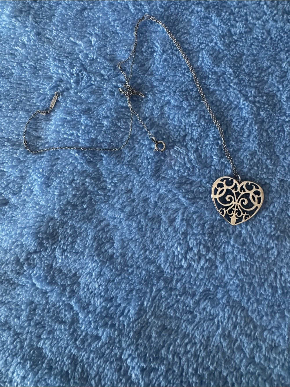 Tiffany & Co. Silver Openwork Heart Necklace